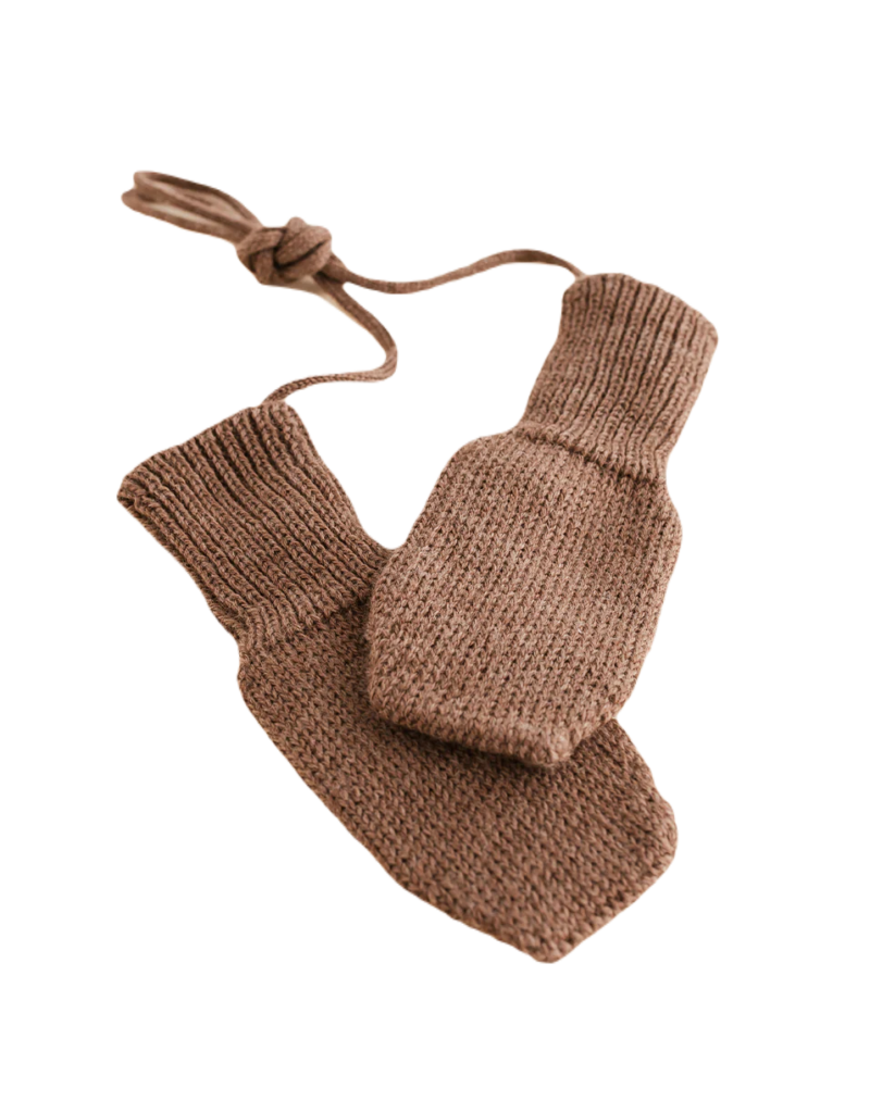 Miękkie rękawiczki z wełny merino CHOCOLATE - HVID